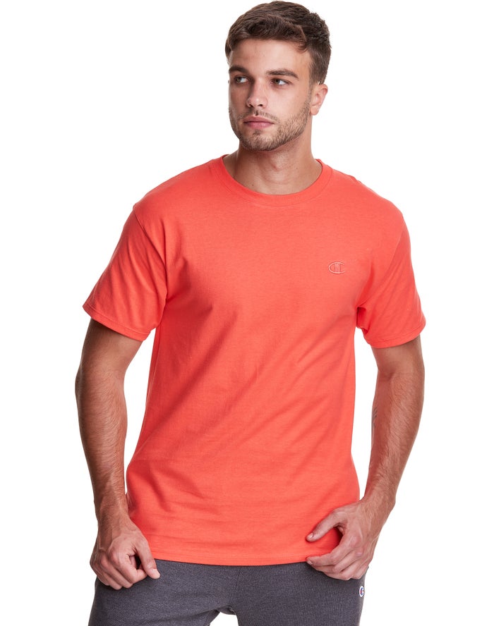 Champion Mens T-Shirt NZ - Classic Jersey Orange ( 3059-SBOYX )